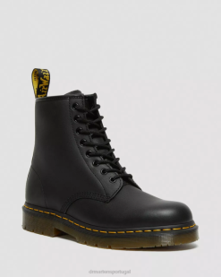 1460 Botas De Couro Antiderrapante Com Cordões Dr. Martens Feminino 686r386 Calçado Preto Industrial Integral
