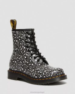1460 Botas De Couro Liso Leopardo Com Cordões Dr. Martens Feminino 686r127 Calçado Bronze Liso