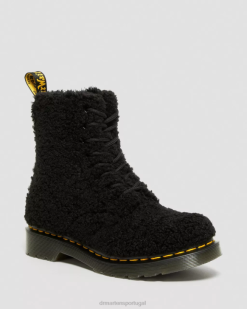 1460 Botas Pascal Faux Shearling Dr. Martens Feminino 686r169 Calçado Preto Lux Borg