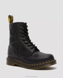 1460 Botas Vonda Mono Florais Dr. Martens Feminino 686r72 Calçado Preto Softy T