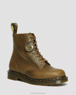1460 Pascal Feito Na Inglaterra Denver Botas De Couro Com Cadarço Dr. Martens Feminino 686r116 Calçado Olive Branch Denver Veg Tan