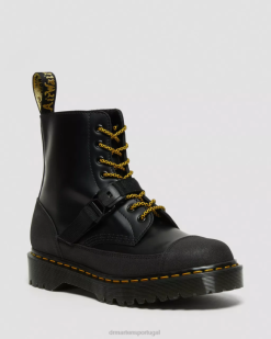 1460 Tecnologia Bex Feita Em Botas De Couro Inglaterra Dr. Calçado Martens Unissex 686r147 Preto Liso E Duplo Original