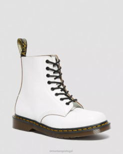 1460 Vintage Feito Na Inglaterra Botas Com Cadarço Dr. Martens Unissex 686r121 Calçado Branco Quilon