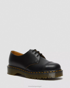 1461 Bex Feito Na Inglaterra Biqueira Sapatos Oxford Dr. Martens Masculino 686r302 Calçado Preto Vintage Liso