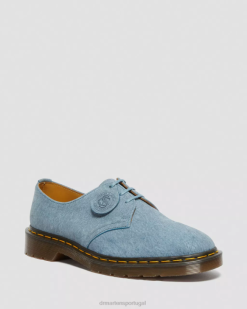 1461 Feitos Em Sapatos Oxford De Couro Nobuck Da Inglaterra Dr. Calçado Martens Unissex 686r325 Azul