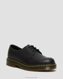 1461 Sapatos Oxford De Couro Antiderrapante Dr. Martens Feminino 686r297 Calçado Preto Industrial Grão Integral