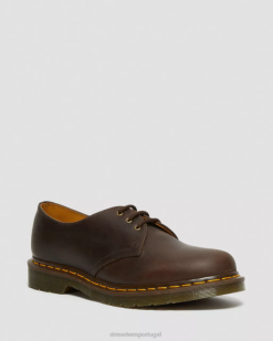 1461 Sapatos Oxford De Couro De Cavalo Louco Dr. Martens Masculino 686r284 Calçado Marrom Cavalo Louco