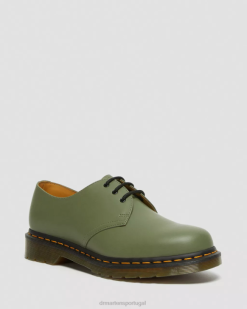 1461 Sapatos Oxford De Couro Liso Dr. Martens Masculino 686r324 Calçado Cáqui Verde Liso