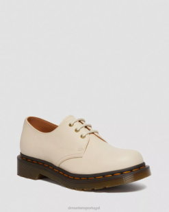 1461 Sapatos Oxford De Couro Virginia Dr. Martens Feminino 686r322 Calçado Pergaminho Bege Virginia