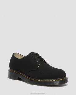 1461 Sapatos Oxford De Lona Dr. Calçado Martens Unissex 686r323 Preto
