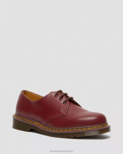 1461 Vintage Feito Na Inglaterra Sapatos Oxford Dr. Martens Unissex 686r283 Calçado Vermelho Quilon