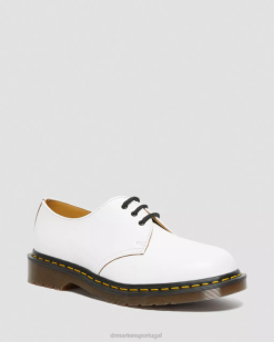 1461 Vintage Feito Na Inglaterra Sapatos Oxford Dr. Martens Unissex 686r312 Calçado Branco Quilon