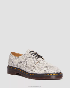 2046 Sapatos Oxford De Camurça Com Estampa De Cobra Dr. Martens Feminino 686r315 Calçado Areia E Camurça Com Estampa Python Preta