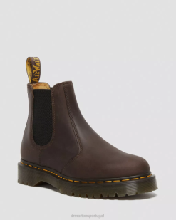 2976 Bex Crazy Horse Chelsea Botas Dr. Martens Feminino 686r57 Calçado Marrom Escuro Cavalo Louco