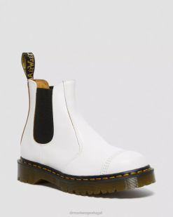 2976 Bex Feito Na Inglaterra Biqueira Chelsea Botas Dr. Martens Unissex 686r144 Calçado Branco Quilon