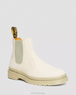 2976 Botas Chelsea De Couro Nobuck Mono Fresado Dr. Martens Feminino 686r119 Calçado Pergaminho Bege Moído Nobuck Wp