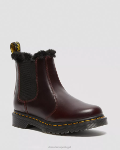 2976 Leonore Botas Chelsea Forradas Com Pele Sintética Dr. Martens Unissex 686r199 Calçado Oxblood Atlas