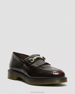 Adrian Snaffle Mocassins Kiltie De Couro Liso Dr. Martens Feminino 686r374 Calçado Cereja Vermelho Arcadia E Liso