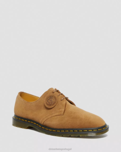Archie Ii Feito Na Inglaterra Sapatos Oxford De Camurça Dr. Martens Unissex 686r333 Calçado Escuro Tan Repello Bezerro Camurça Mb