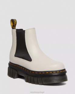 Audrick Botas Chelsea Com Plataforma De Couro Napa Dr. Martens Feminino 686r105 Calçado Paralelepípedo Cinza Napa Lux