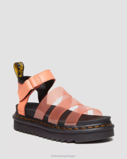Blaire Sandálias Com Tiras De Glitter Gelatinoso Dr. Martens Feminino 686r350 Calçado Coral Pisa