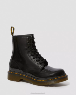 Botas De Couro Envernizado 1460 Dr. Martens Feminino 686r6 Calçado Preto Lucido & Patente Lamper