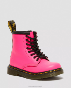 Botas De Couro Infantil 1460 Softy T Com Cadarço Dr. Martens Kids 686r423 Calçado Rosa Softy T