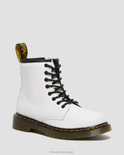 Botas De Couro Júnior 1460 Com Cordões Dr. Martens Kids 686r434 Calçado Branco Romario