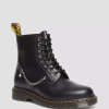 Botas De Couro Swarovski 1460 Dr. Martens Feminino 686r73 Calçado Preto Liso