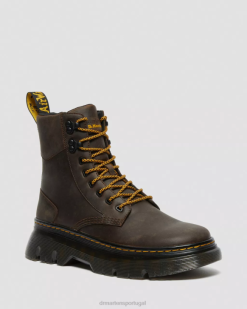 Botas Utilitárias De Couro Tarik Crazy Horse Dr. Martens Masculino 686r80 Calçado Marrom Escuro Cavalo Louco