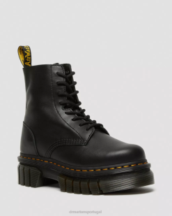 Botins Com Plataforma Em Couro Napa Audrick Dr. Martens Feminino 686r19 Calçado Preto Napa Lux