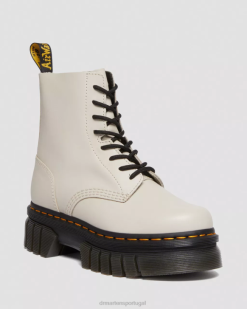 Botins Com Plataforma Em Couro Napa Audrick Dr. Martens Feminino 686r98 Calçado Paralelepípedo Cinza Napa Lux