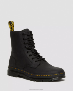 Pentes Botas Casuais De Couro Dr. Martens Masculino 686r83 Calçado Preto Wyoming
