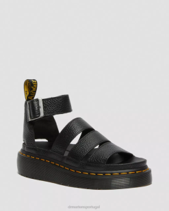 Sandálias Plataforma De Couro Clarissa Ii Dr. Martens Feminino 686r274 Calçado Preto Moído Napa