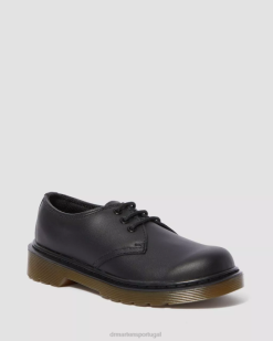 Sapatos Oxford De Couro Júnior 1461 Dr. Martens Kids 686r443 Calçado Preto Softy T