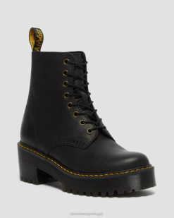 Shriver Oi Wyoming Botas De Salto De Couro Dr. Calçado Feminino Martens 686r40 Preto Polido Wyoming