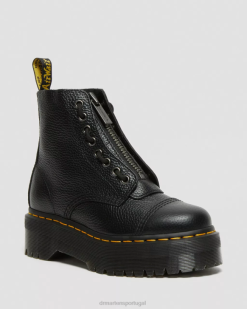 Sinclair Botas Plataforma De Couro Napa Moído Dr. Calçado Martens Unissex 686r208 Preto Moído Napa