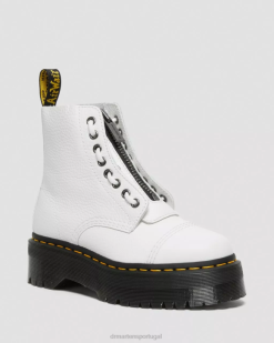 Sinclair Botas Plataforma De Couro Napa Moído Dr. Martens Unissex 686r211 Calçado Branco Moído Napa