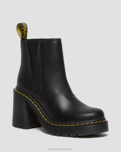 Spence Couro Botas Chelsea Com Salto Largo Dr. Martens Calçado Unissex 686r35 Preto Sendal