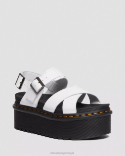 Voss Ii Athena Sandálias Plataforma Com Tira De Couro Dr. Martens Feminino 686r252 Calçado Branco Athena